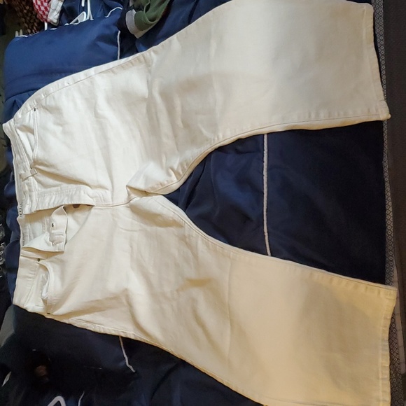 a.n.a Pants - a.n.a high-rise vintage straight. Off-white Size 16. Worn once